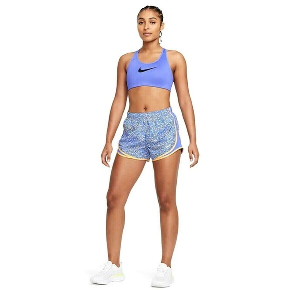 Nike Women's Tempo Icon Clash Running Shorts Sz M Blue Yellow Activewear Gym "3" - Picture 1 of 12